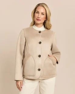 Jacke zum Wenden in Shearling-Optik