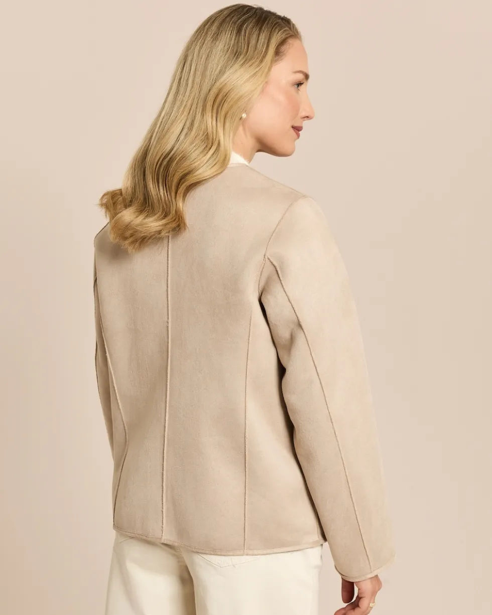 Jacke zum Wenden in Shearling-Optik