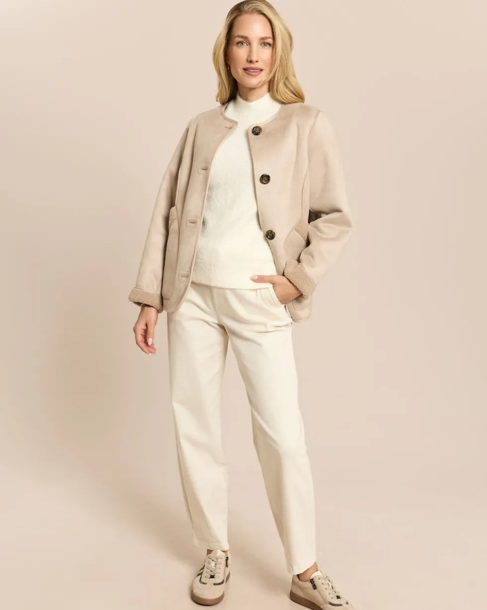 Jacke zum Wenden in Shearling-Optik