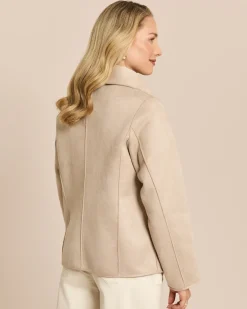 Jacke zum Wenden in Shearling-Optik