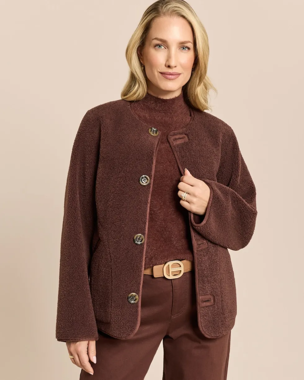 Jacke zum Wenden in Shearling-Optik