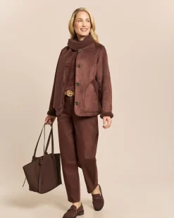 Jacke zum Wenden in Shearling-Optik