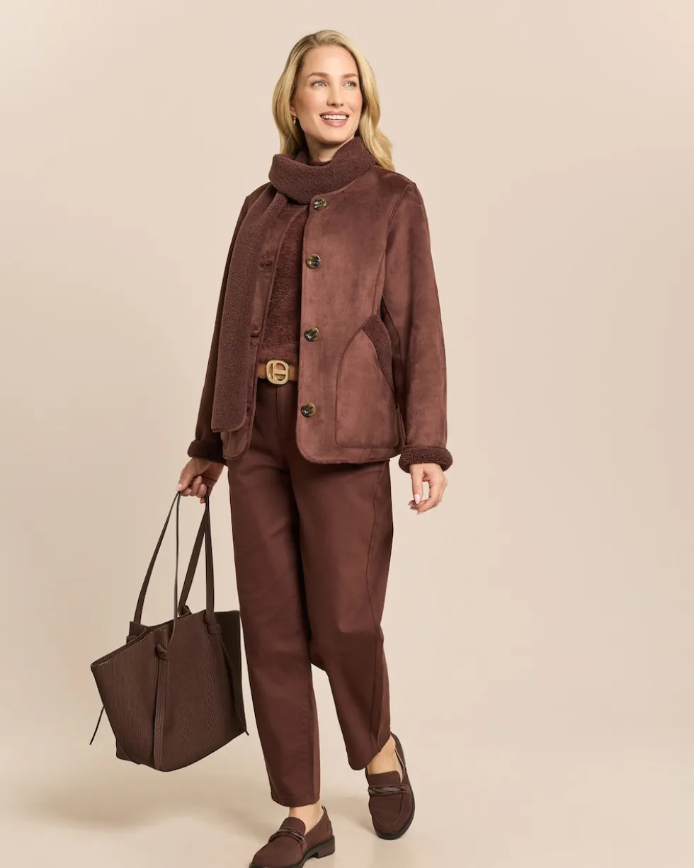 Jacke zum Wenden in Shearling-Optik