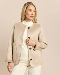 Jacke zum Wenden in Shearling-Optik