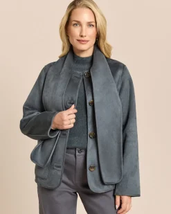 Jacke zum Wenden in Shearling-Optik