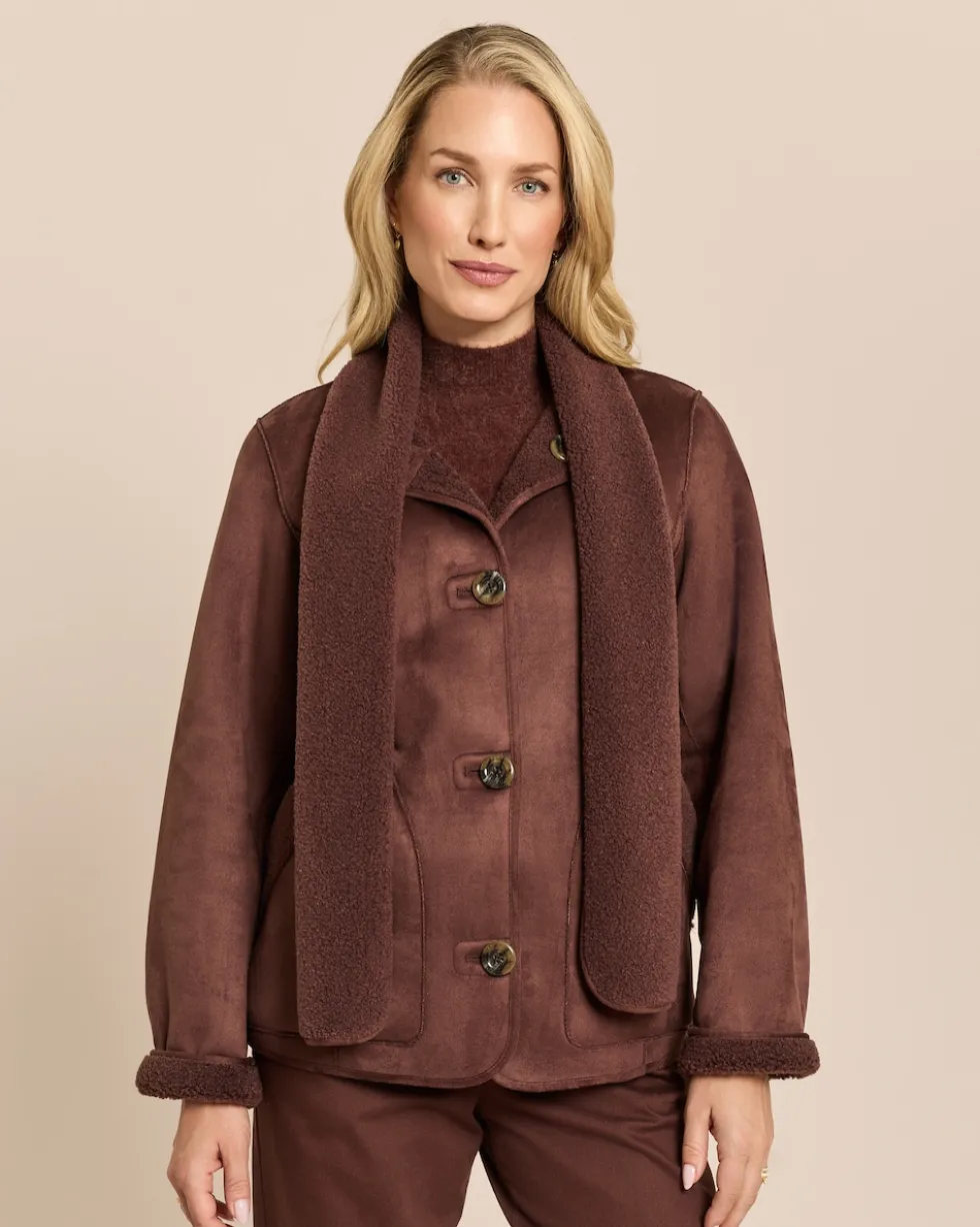 Jacke zum Wenden in Shearling-Optik