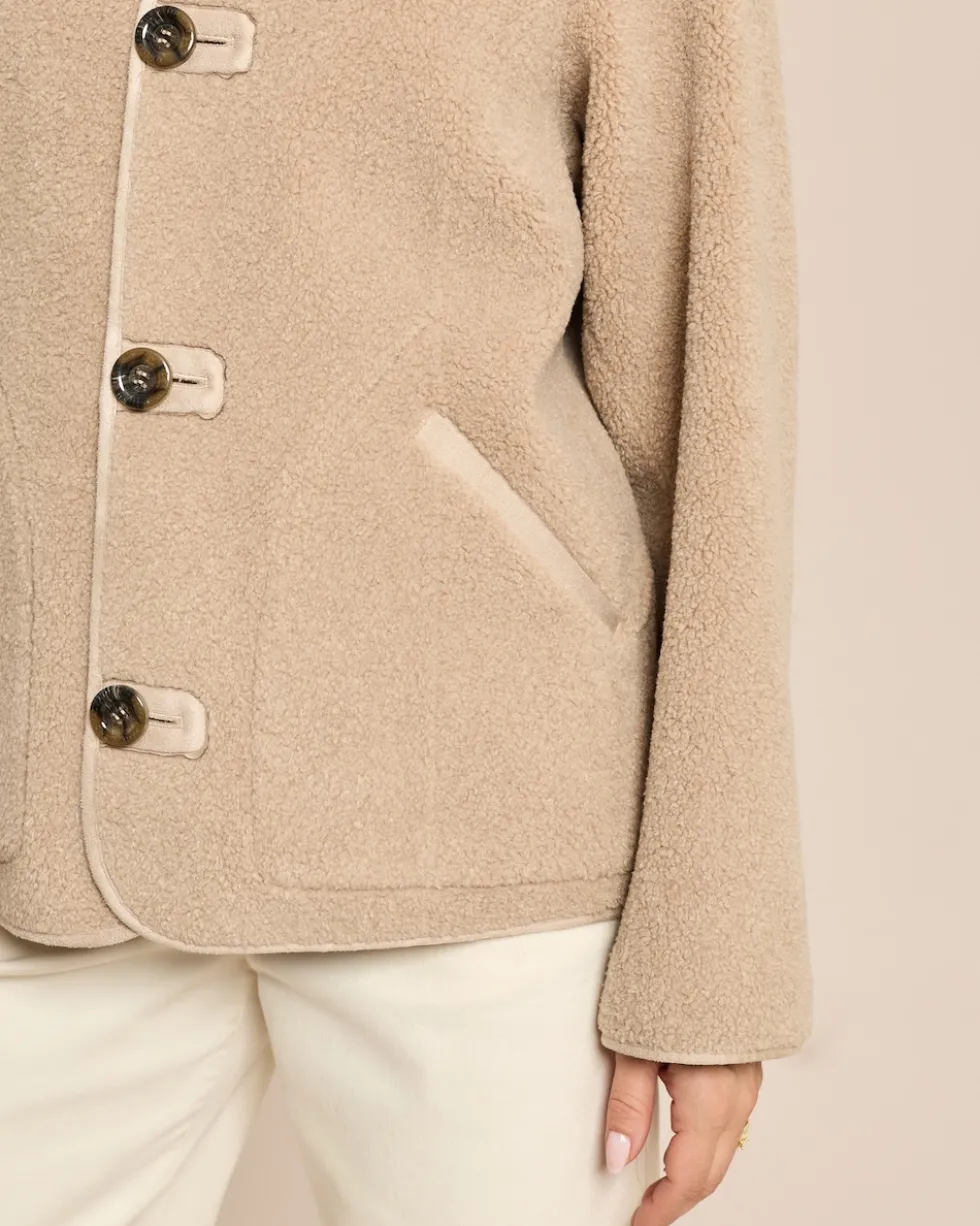 Jacke zum Wenden in Shearling-Optik