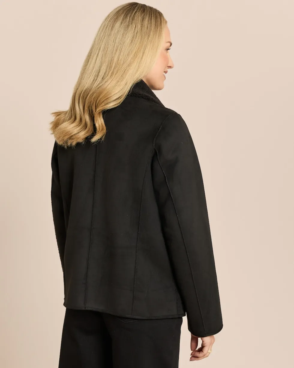 Jacke zum Wenden in Shearling-Optik
