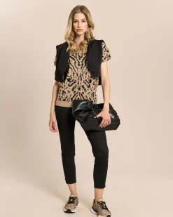 Jacquard-Pullover kurzarm