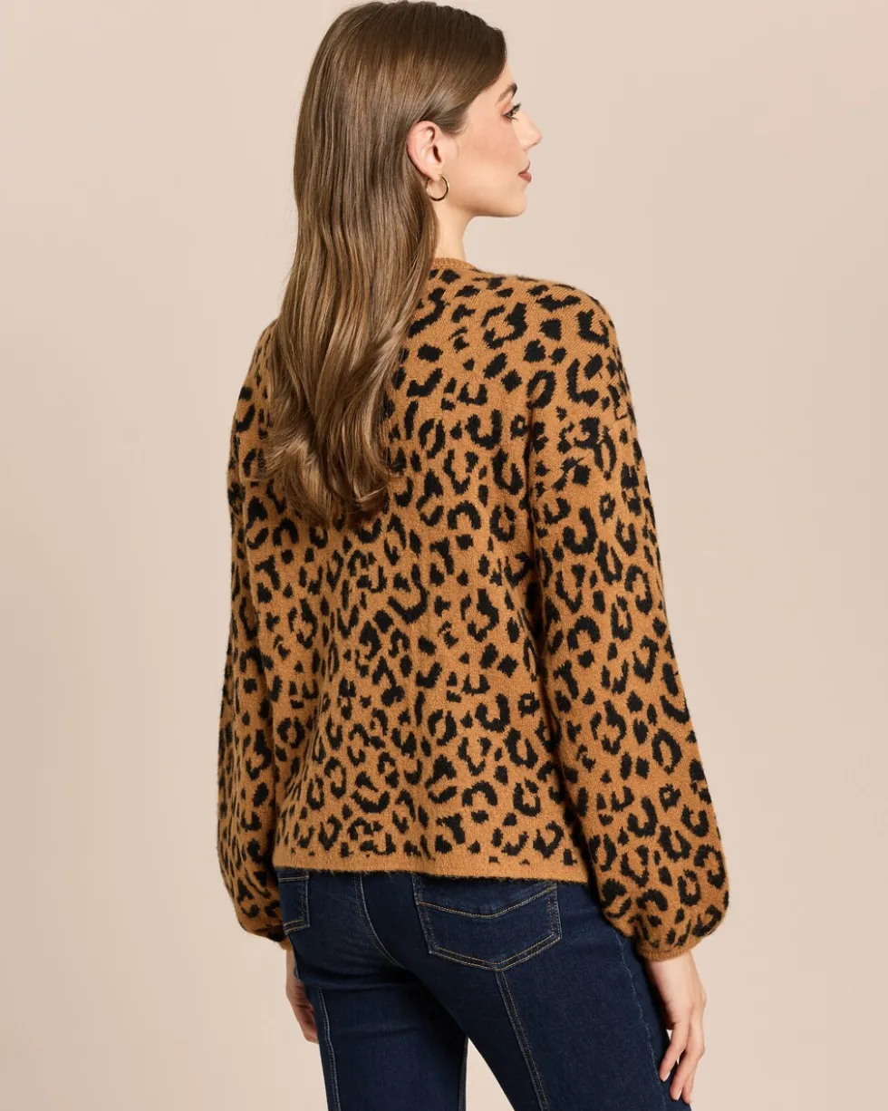 Jacquard-Pullover mit Seitenschlitzen