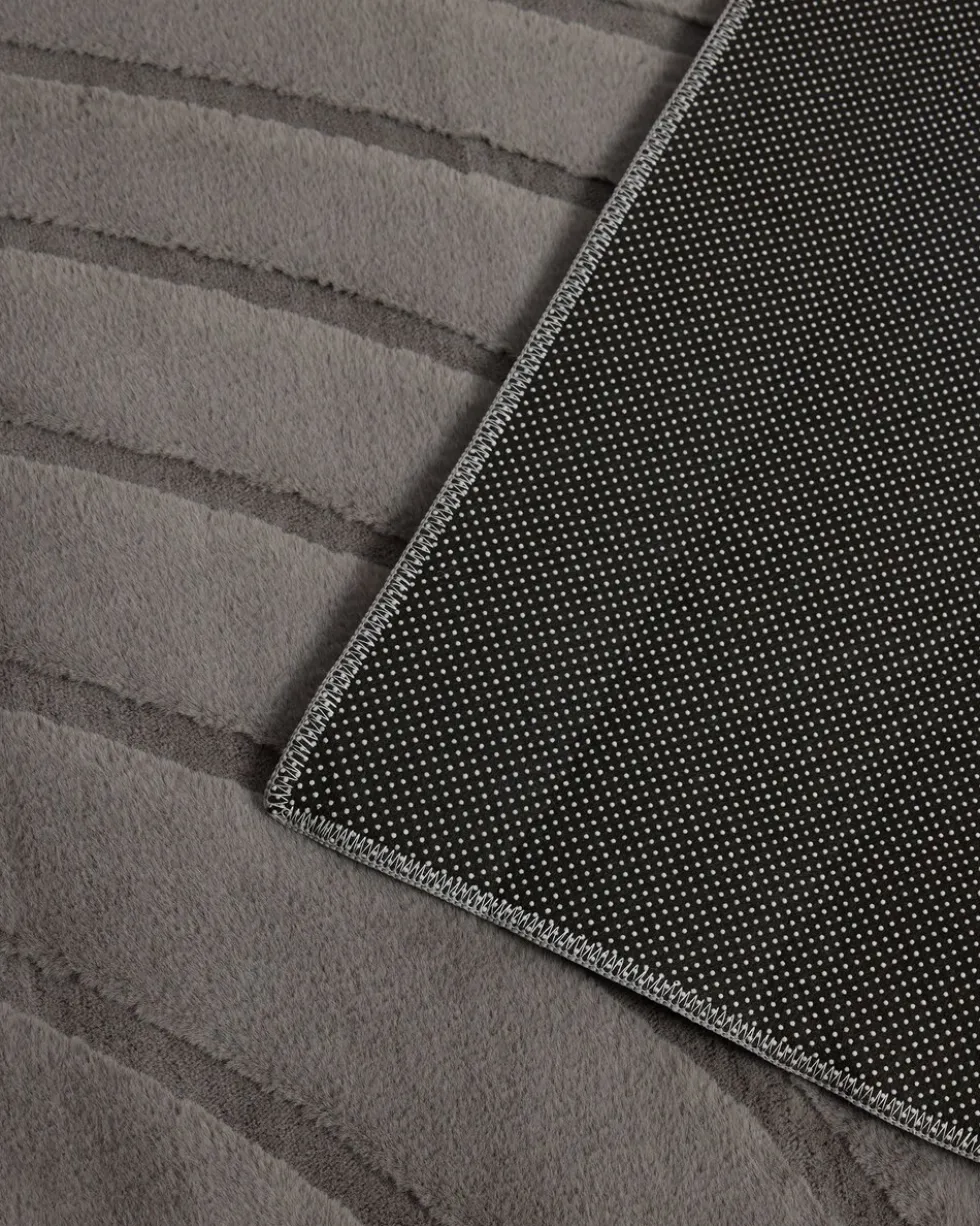 Jacquard-Teppich in Kaninchenfell-Optik