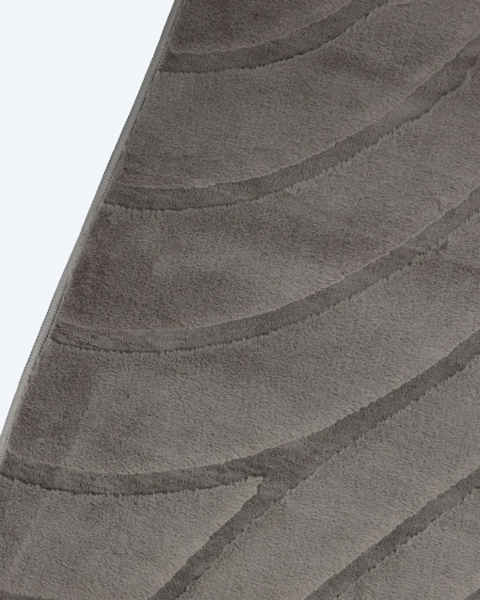 Jacquard-Teppich in Kaninchenfell-Optik