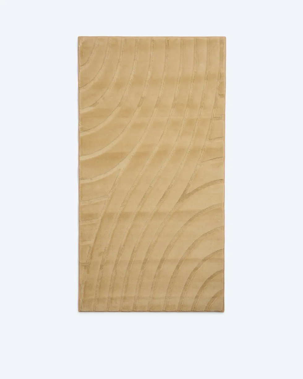 Jacquard-Teppich in Kaninchenfell-Optik