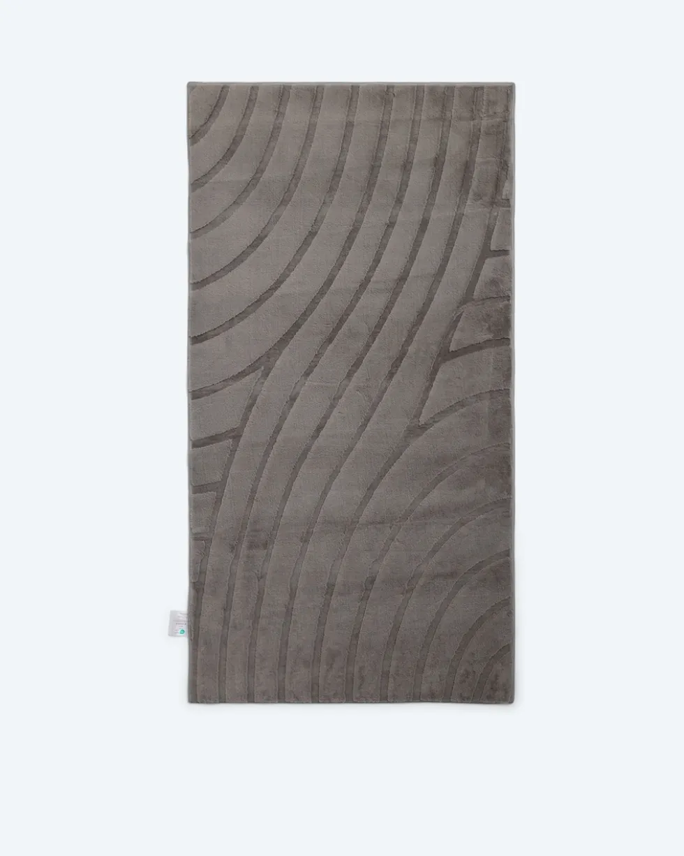 Jacquard-Teppich in Kaninchenfell-Optik