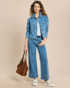 Jeanshose mit Teilungsnaht