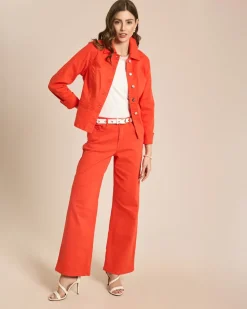 Jeansjacke mit angesetztem Schößchen