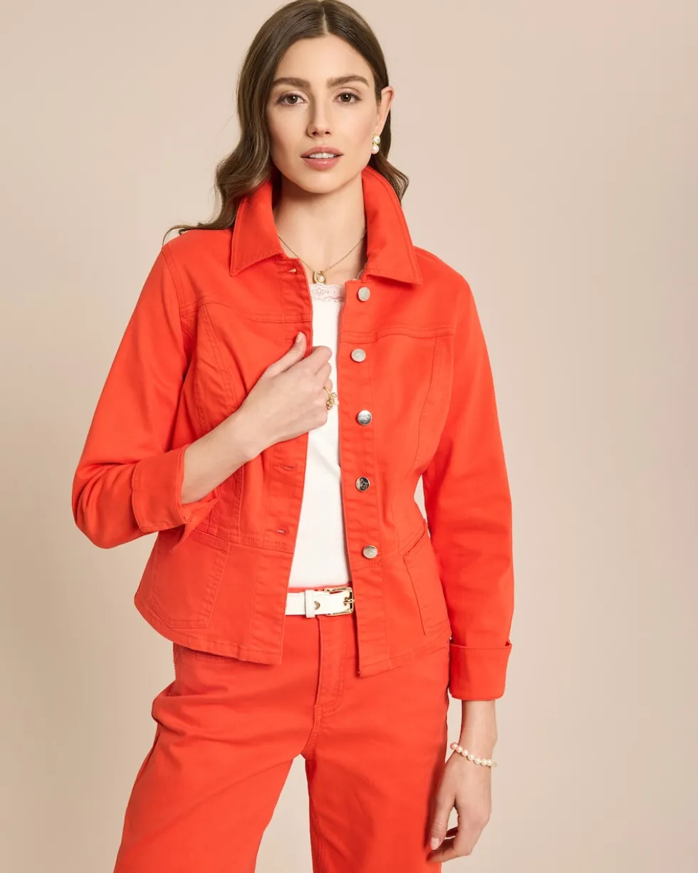 Jeansjacke mit angesetztem Schößchen