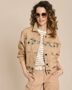 Jeansjacke mit überschnittener Schulter
