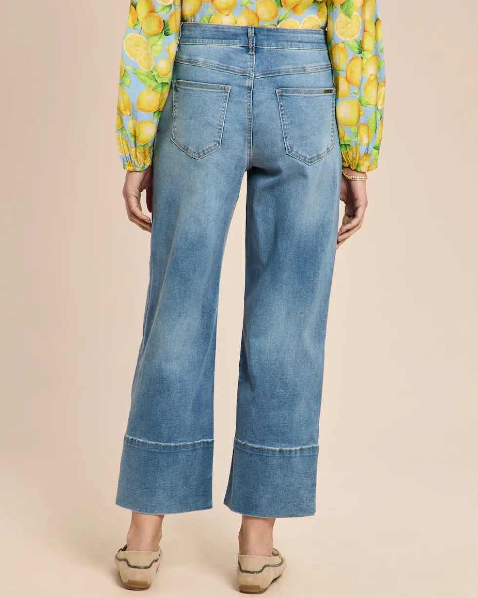 Jeans mit breitem Saumabschluss