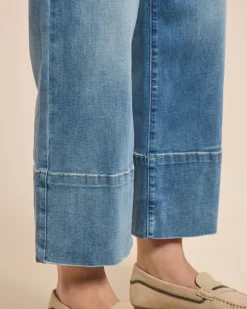 Jeans mit breitem Saumabschluss
