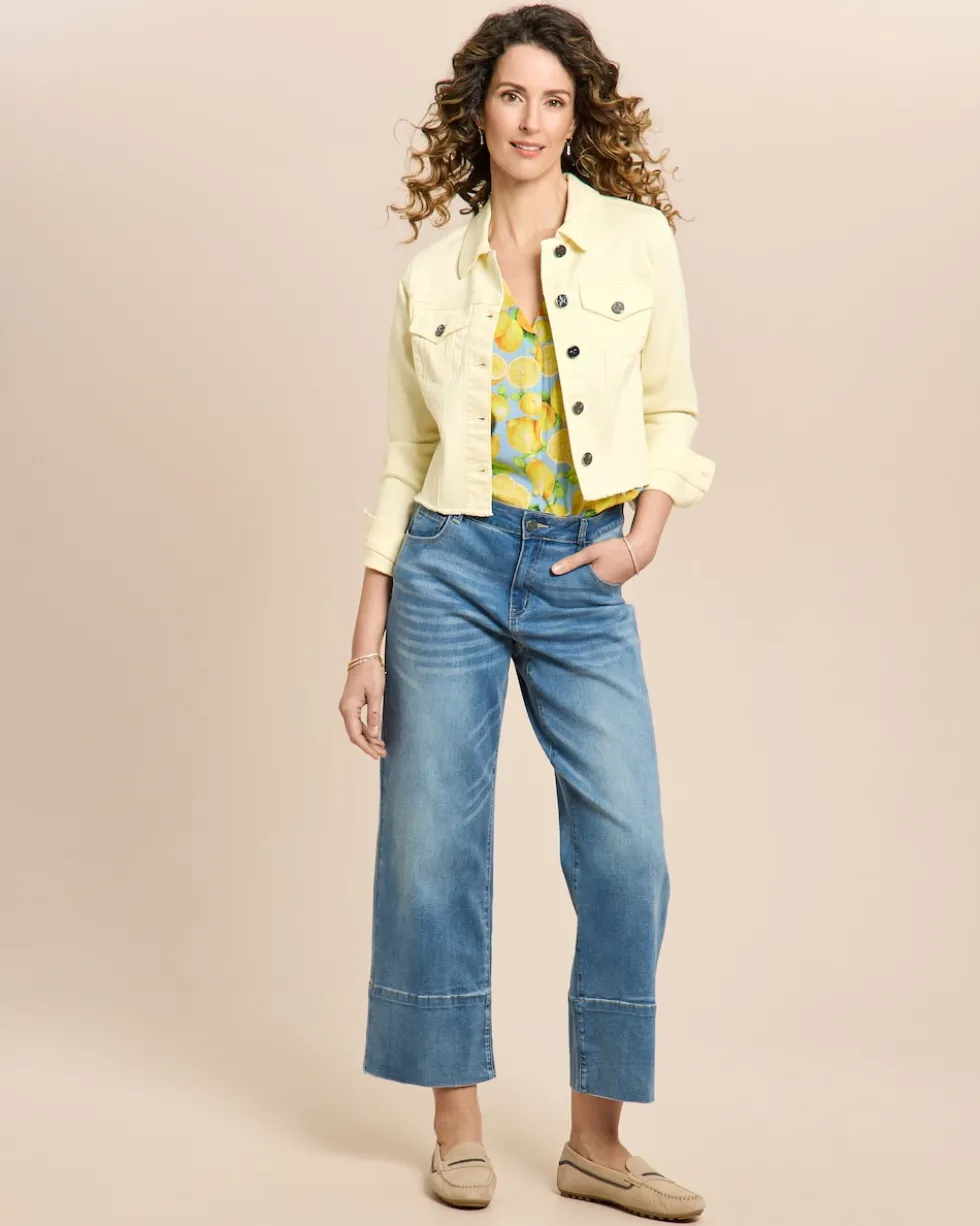 Jeans mit breitem Saumabschluss