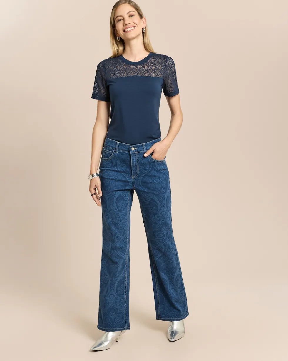 Jeans mit Paisley-Print