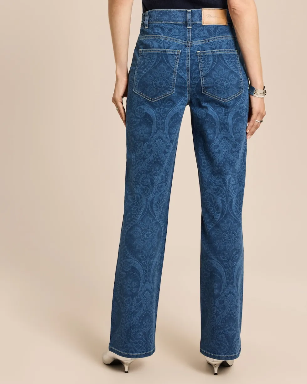 Jeans mit Paisley-Print