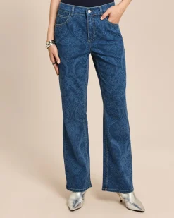 Jeans mit Paisley-Print