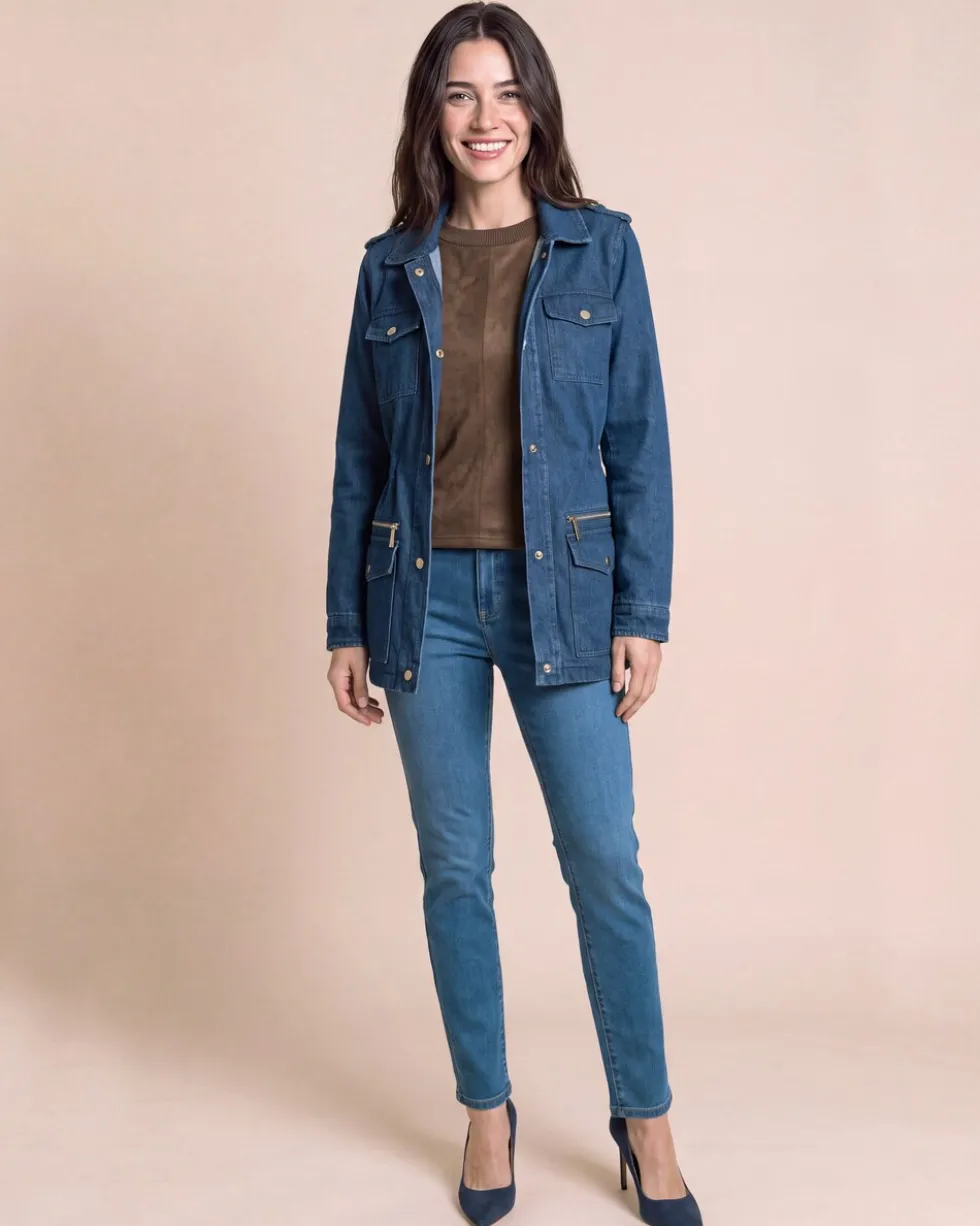 Jeans Parka mit Wattierung