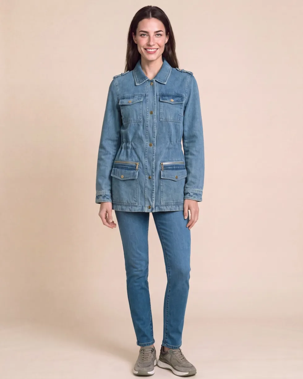 Jeans Parka mit Wattierung