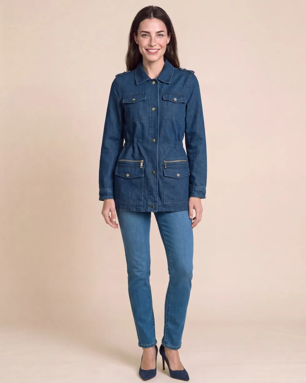 Jeans Parka mit Wattierung