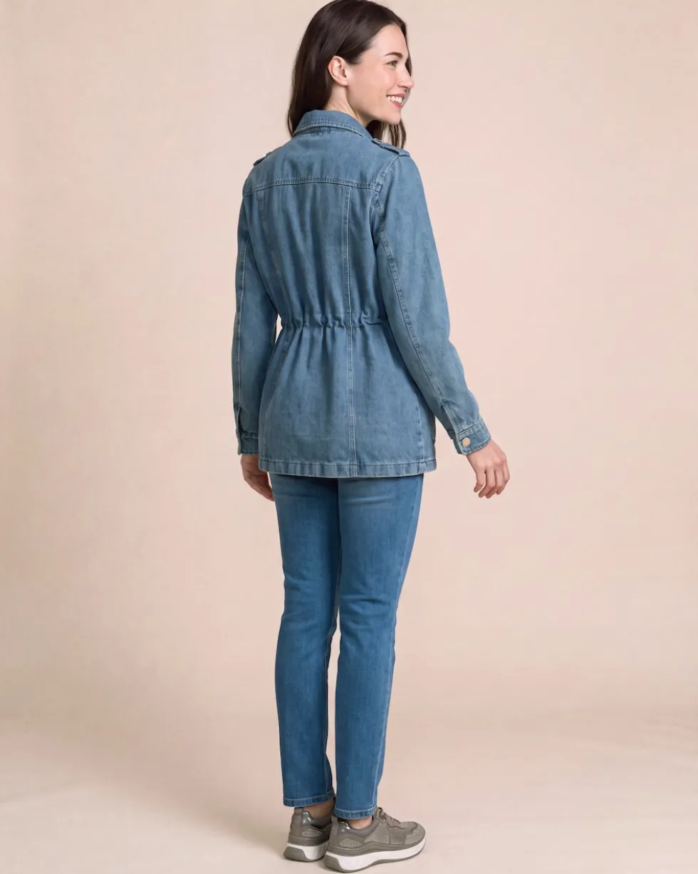 Jeans Parka mit Wattierung