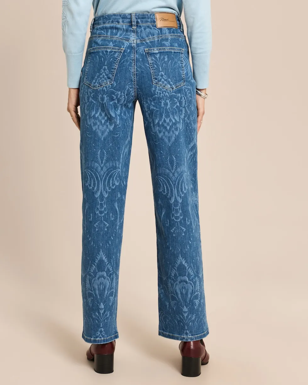 Jeans Wide Leg mit Druck