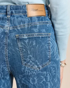 Jeans Wide Leg mit Druck