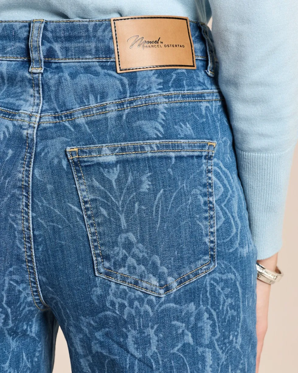 Jeans Wide Leg mit Druck
