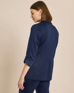 Jersey Blazer mit Paspeldetails