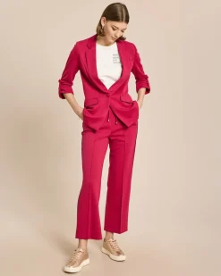 Jersey Blazer mit Paspeldetails