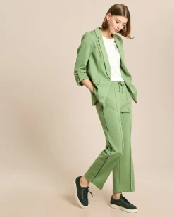 Jersey Blazer mit Paspeldetails