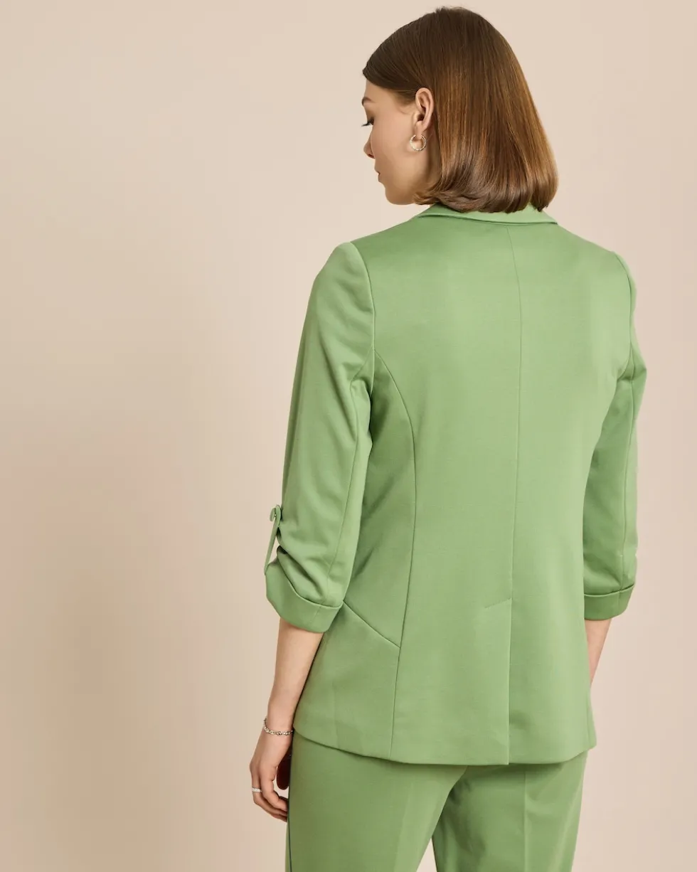Jersey Blazer mit Paspeldetails