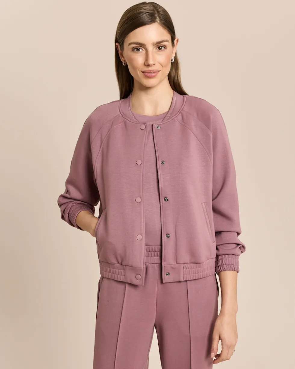 Jersey Blouson mit Metallic Garn