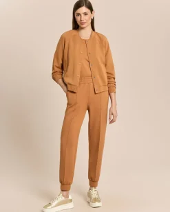 Jersey Blouson mit Metallic Garn