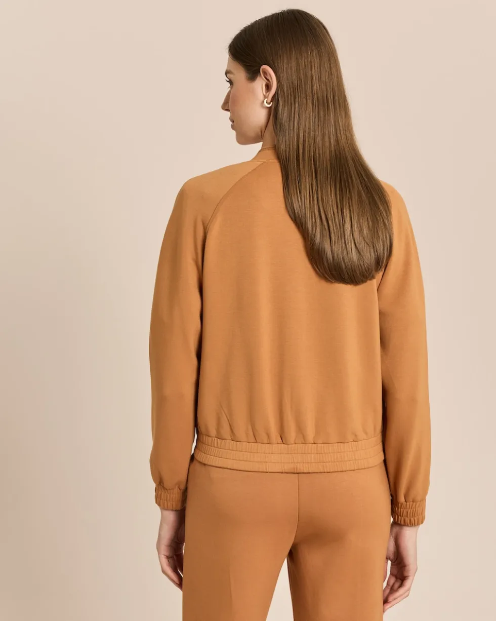 Jersey Blouson mit Metallic Garn