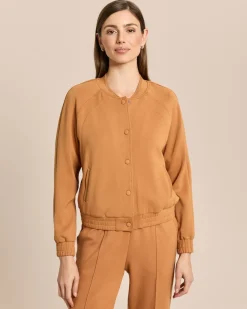 Jersey Blouson mit Metallic Garn