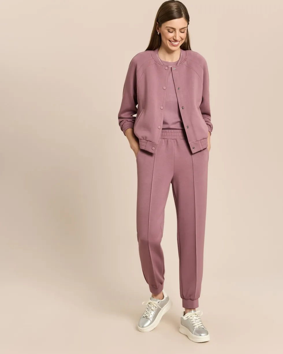 Jersey Blouson mit Metallic Garn