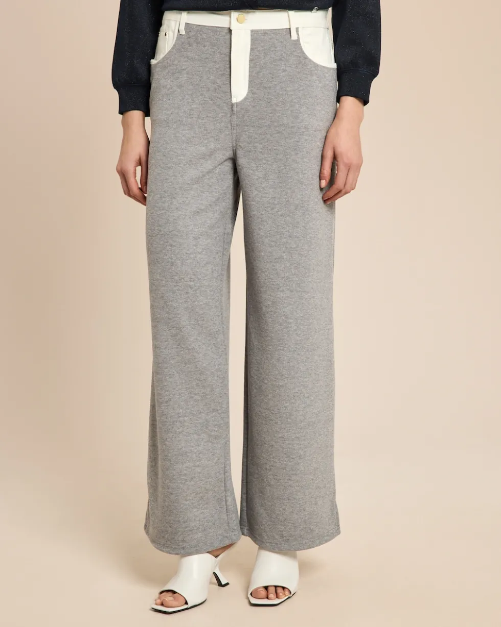 Jerseyhose mit Jeansdetail