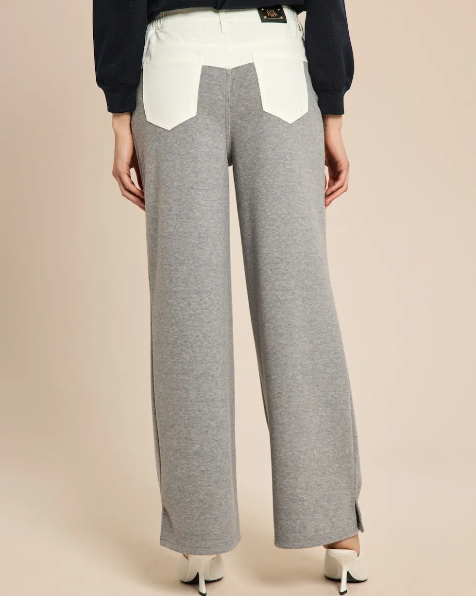 Jerseyhose mit Jeansdetail