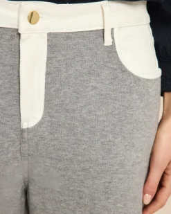 Jerseyhose mit Jeansdetail