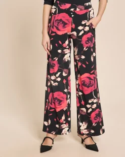 Jerseyhose mit modischem Rosendruck