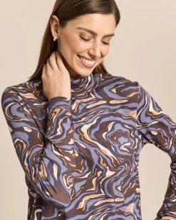 JI Rollkragen-Shirt mit Grafikprint