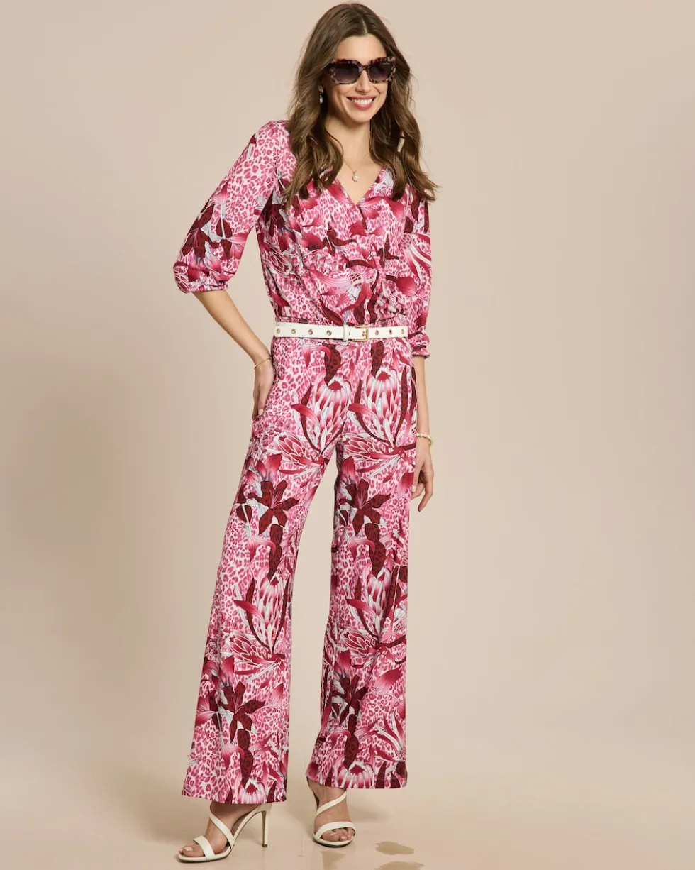 Jumpsuit mit Ballonärmel und Druck